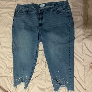 Lane Bryant Pearl Accent Jeans Size 28